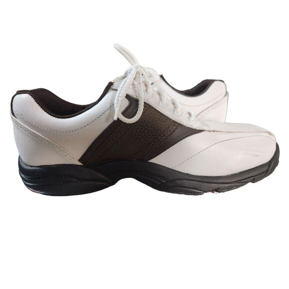 Foot Joy Greenjoys Mens‎ 7.5M Golf Shoes White Brown Oxford 45457 - Picture 3 of 12